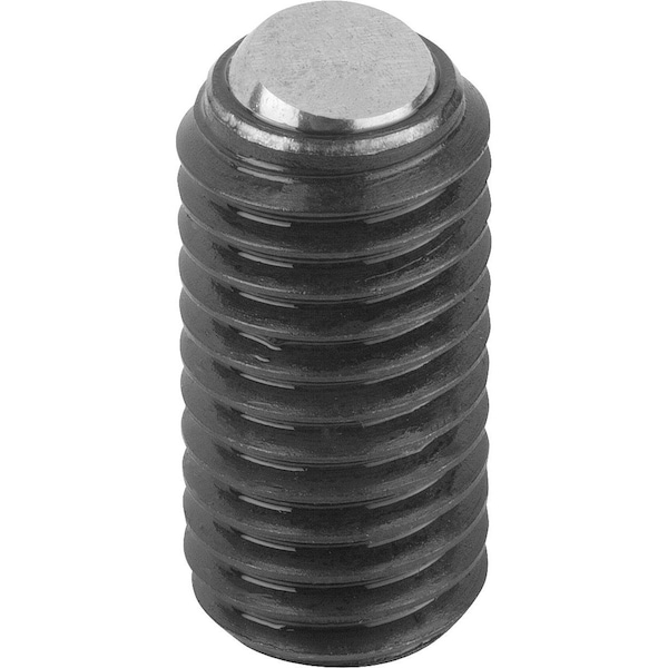 Kipp BallEnd Thrust Screw Without Head, FormB Steel Ball, M24, L=80